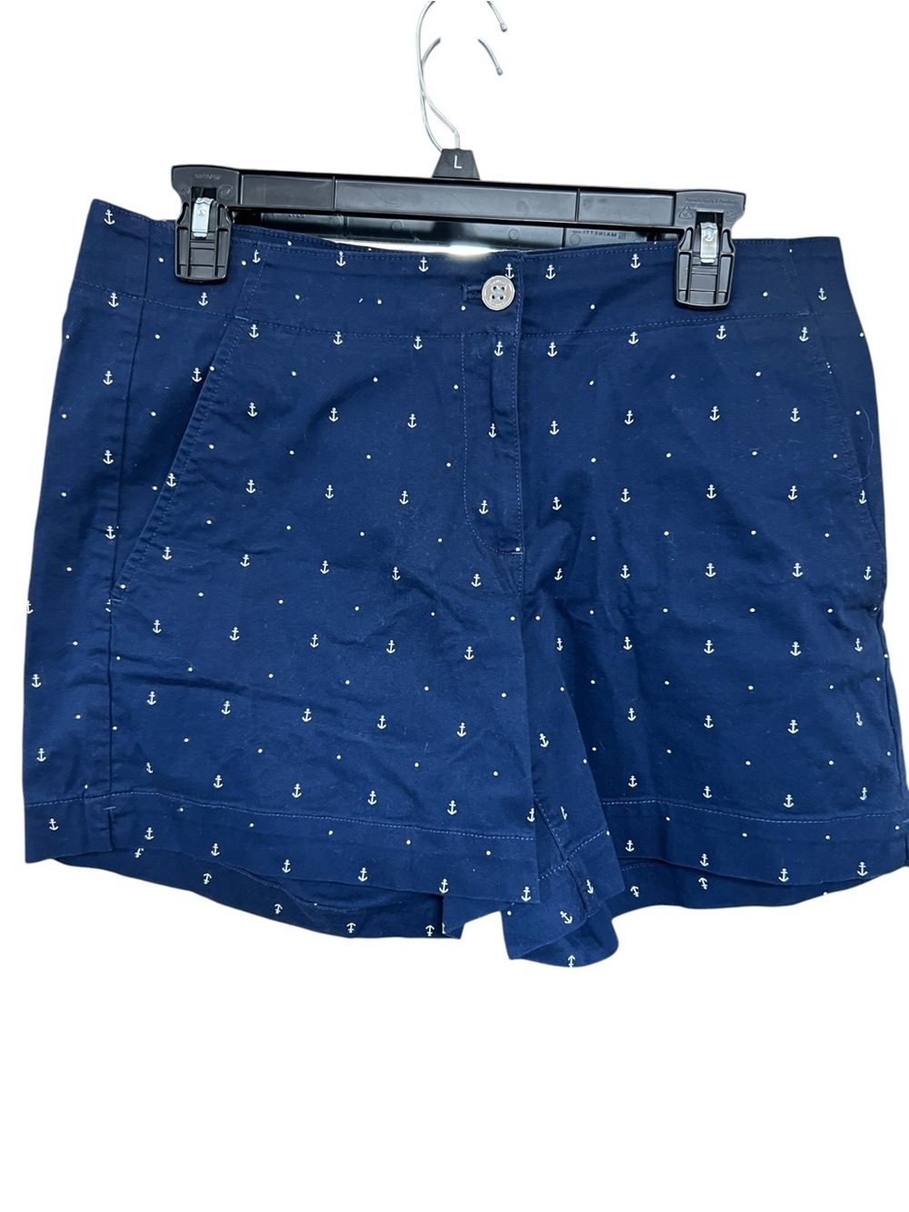 Nautica Navy Blue Anchor-Print Bermuda Shorts